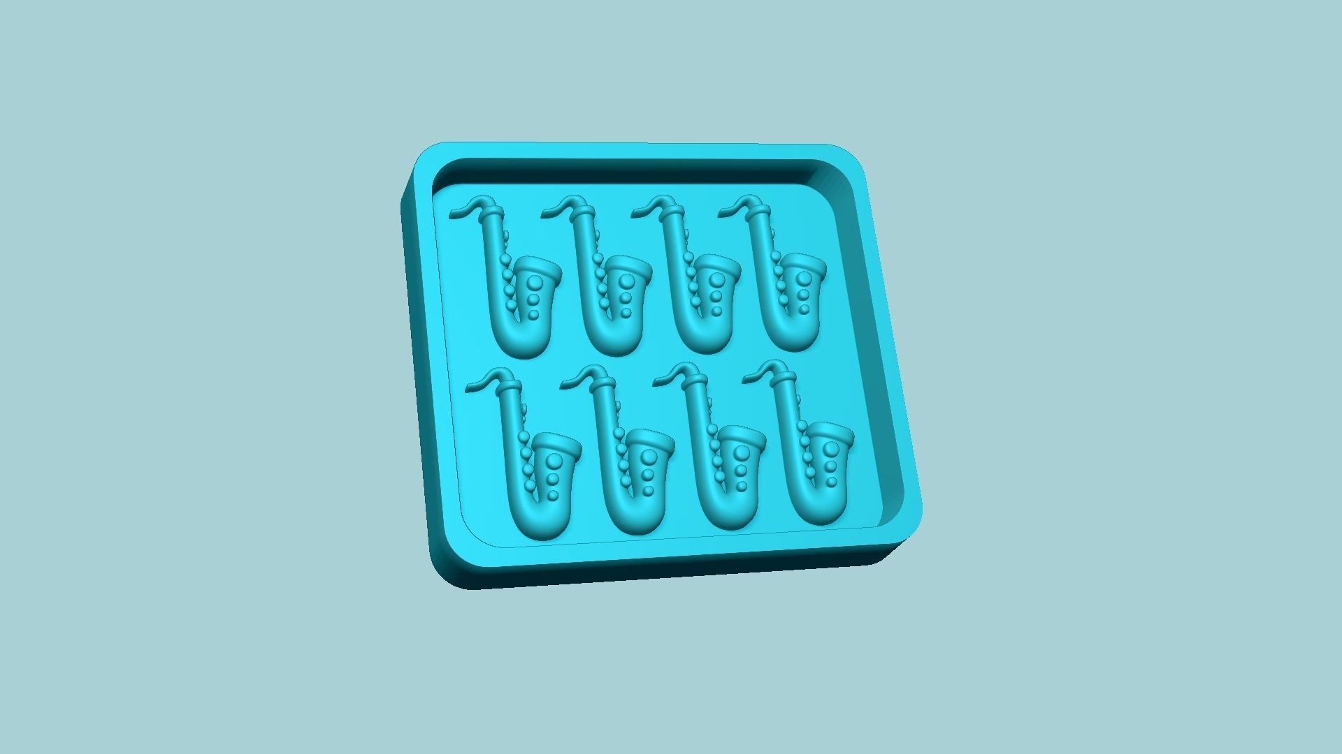 Jelly Candy Molding Saxophone - Gummy Mould 3D print model_7