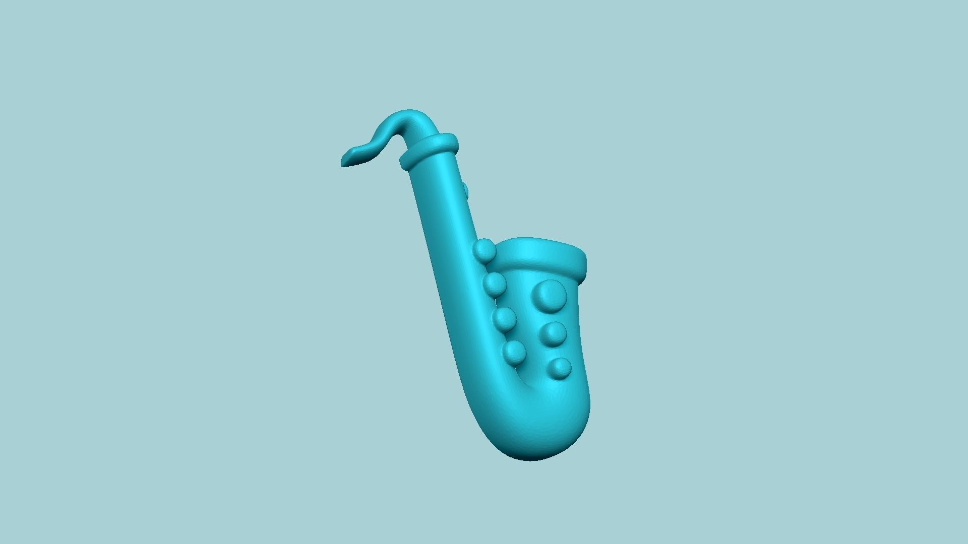Jelly Candy Molding Saxophone - Gummy Mould 3D print model_3