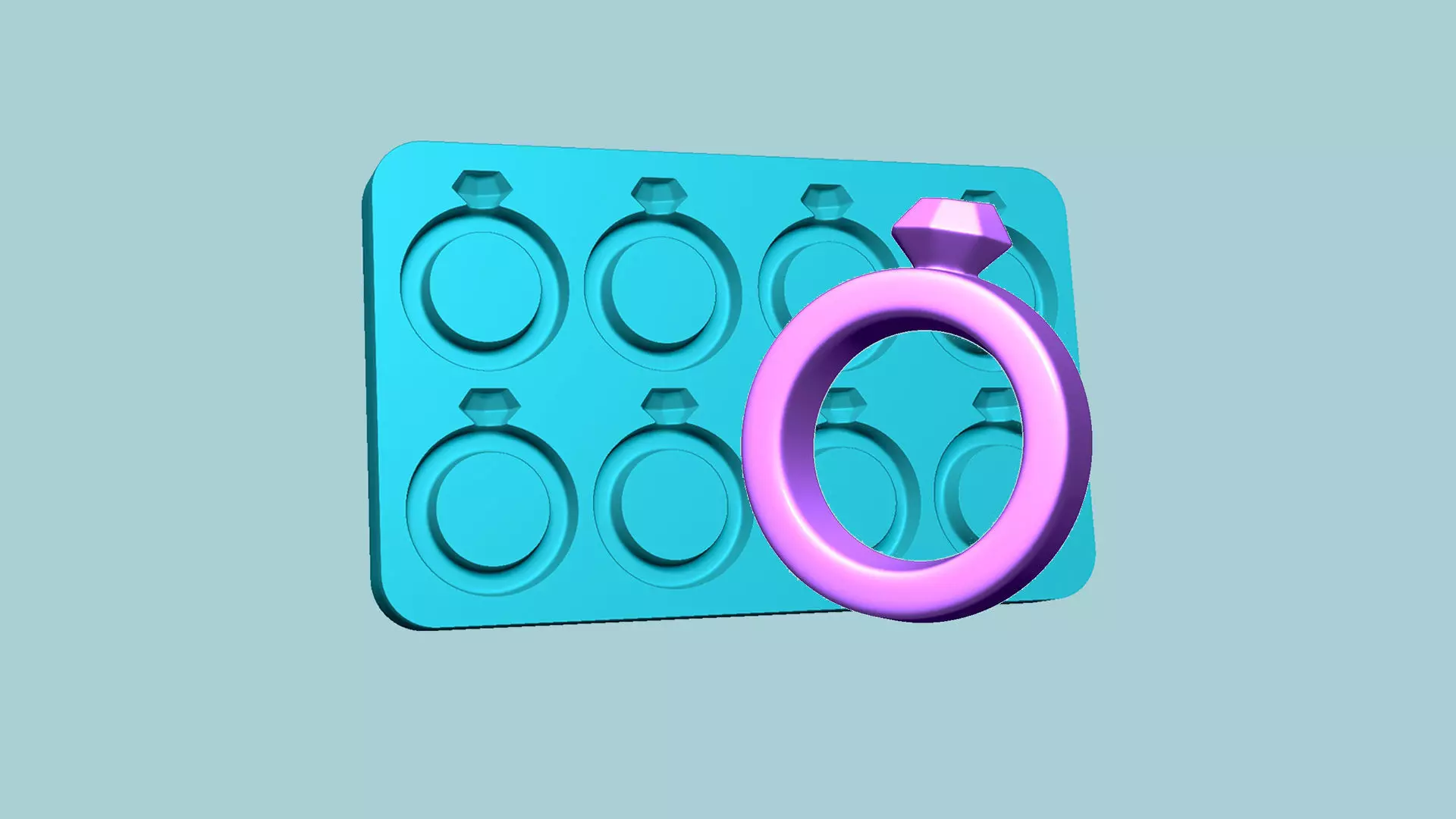 Jelly Candy Molding Ring - Gummy Mould 3D print model_0