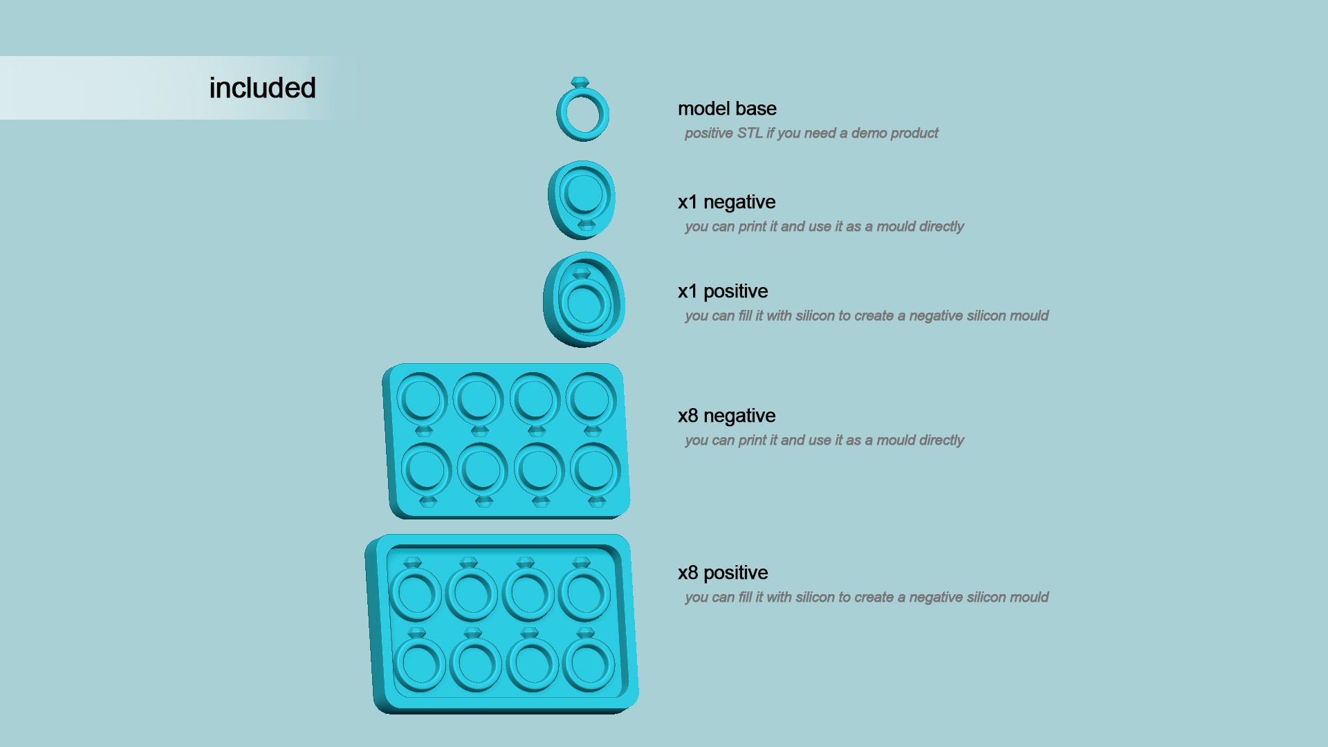 Jelly Candy Molding Ring - Gummy Mould 3D print model_1