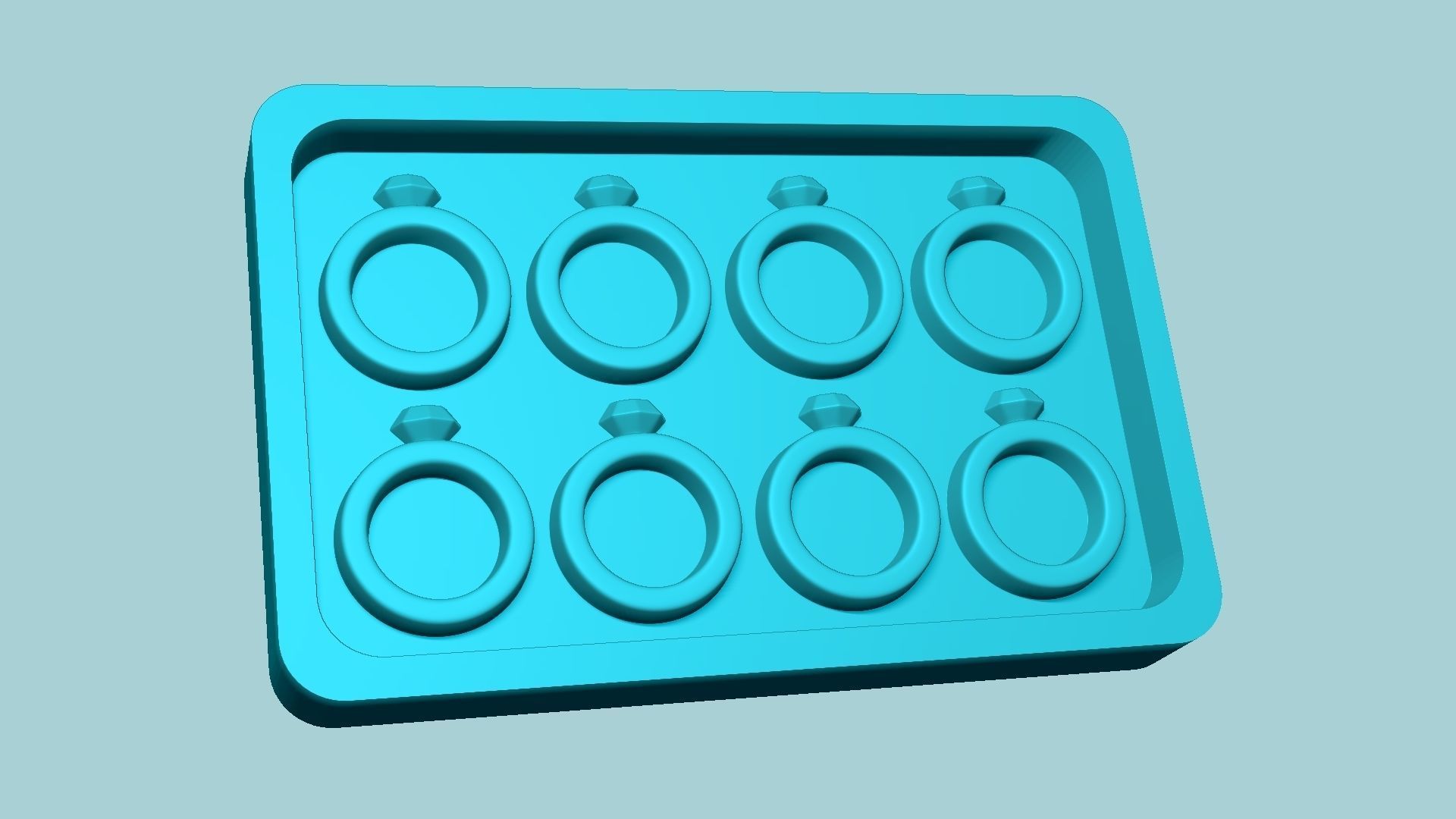 Jelly Candy Molding Ring - Gummy Mould 3D print model_7