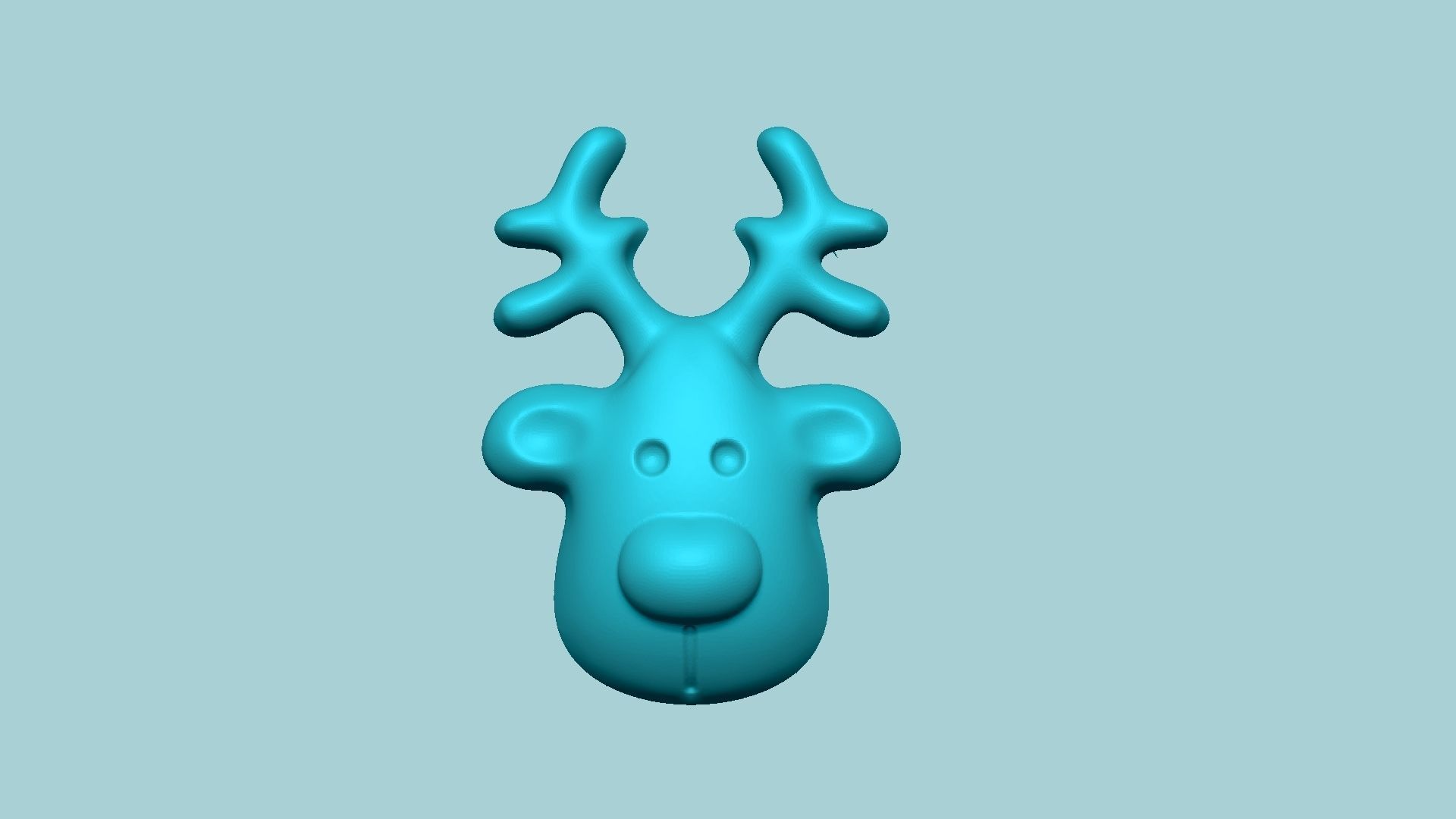 Jelly Candy Molding Reindeer Face - Gummy Mould 3D print model_2