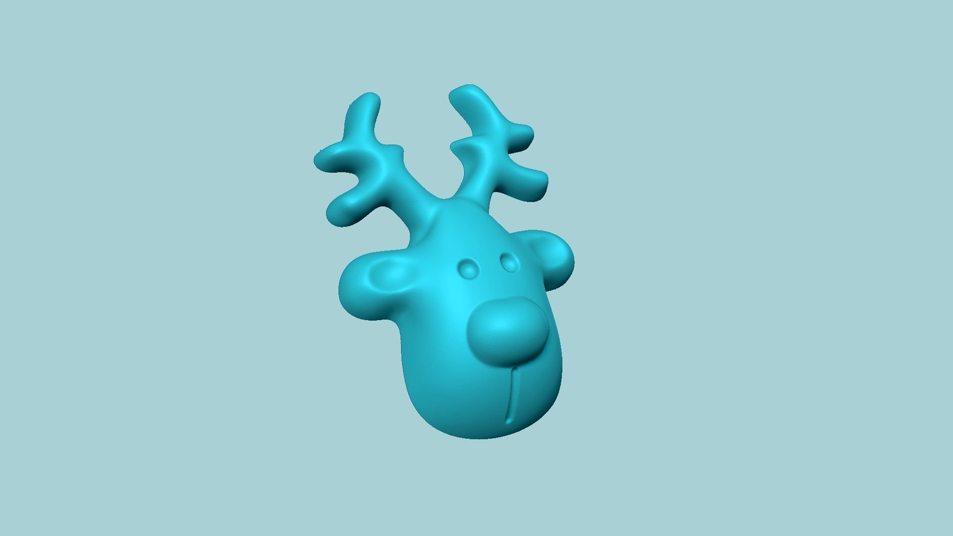 Jelly Candy Molding Reindeer Face - Gummy Mould 3D print model_3