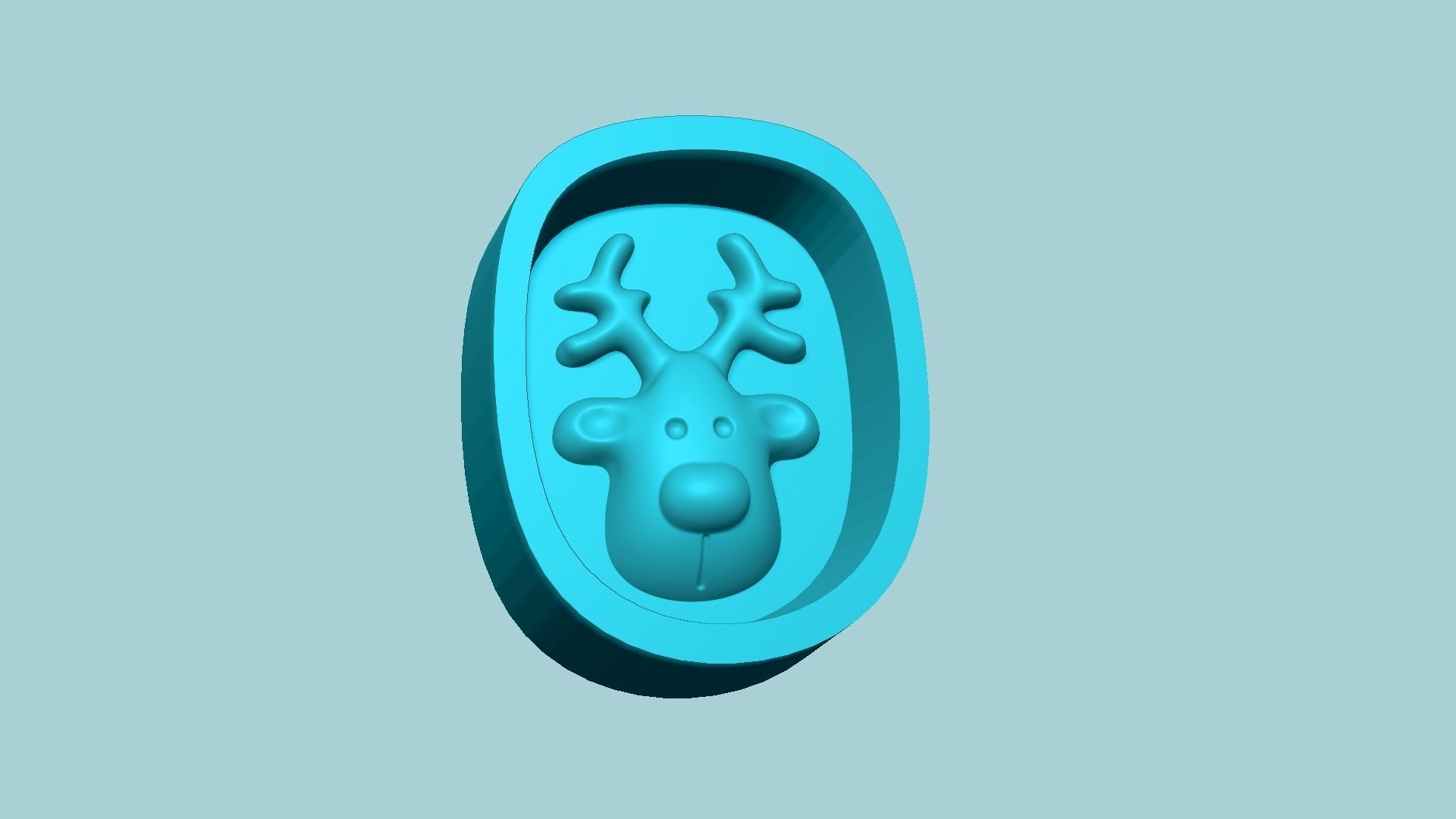 Jelly Candy Molding Reindeer Face - Gummy Mould 3D print model_5
