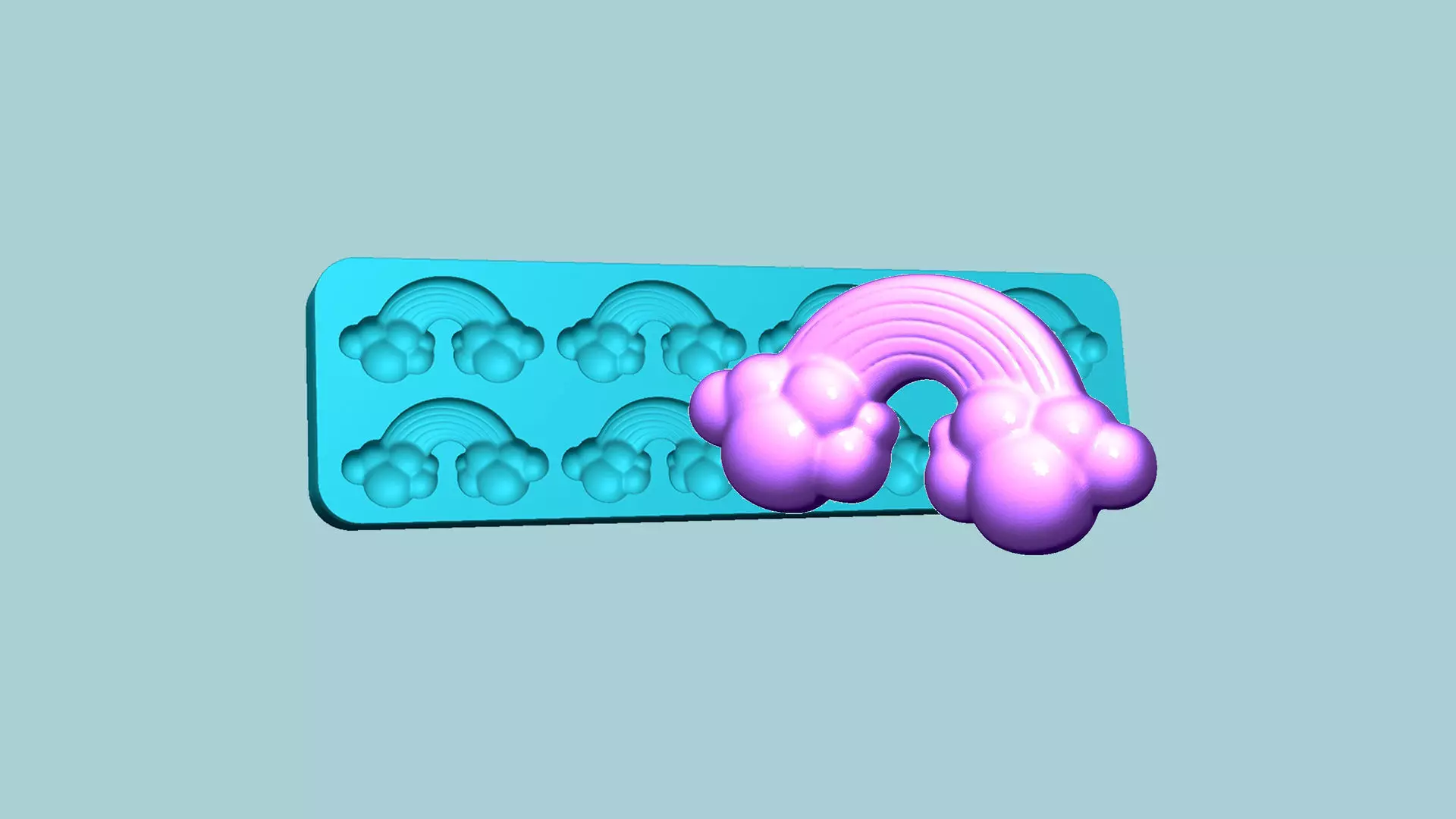 Jelly Candy Molding Rainbow - Gummy Mould 3D print model