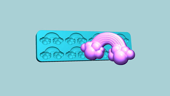 Jelly Candy Molding Rainbow - Gummy Mould 3D print model