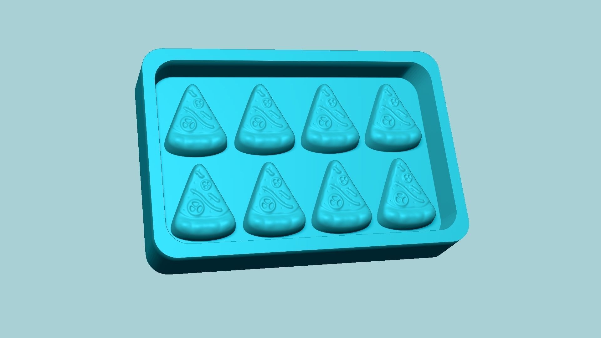 Jelly Candy Molding Pizza - Gummy Mould 3D print model_7