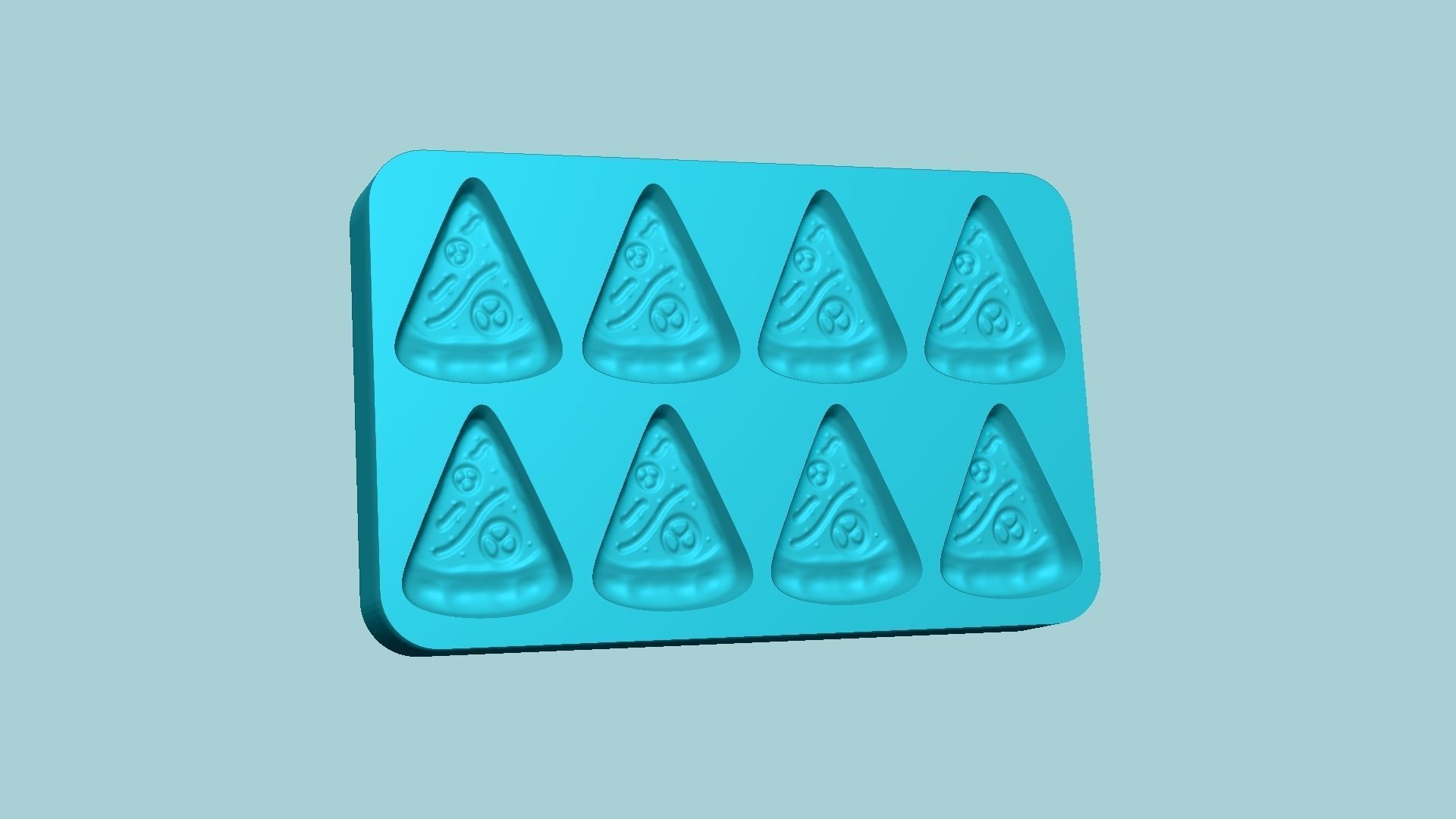 Jelly Candy Molding Pizza - Gummy Mould 3D print model_6