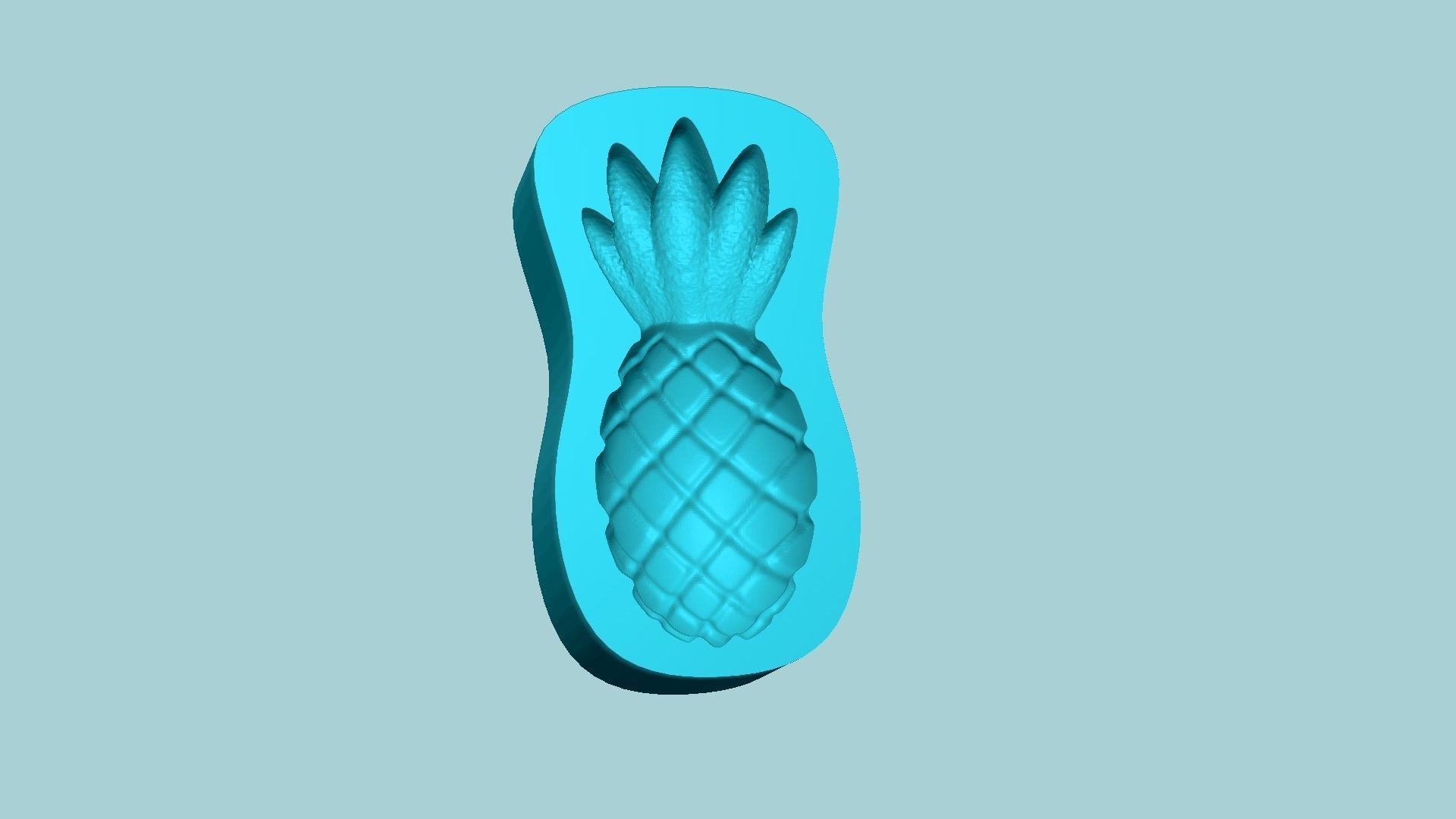 Jelly Candy Molding Pineapple - Gummy Mould 3D print model_4