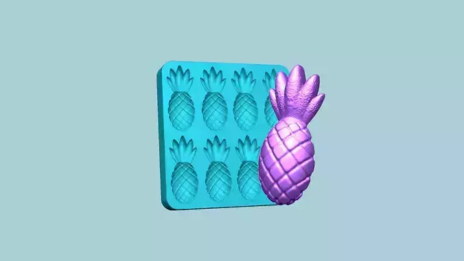 Jelly Candy Molding Pineapple - Gummy Mould 3D print model
