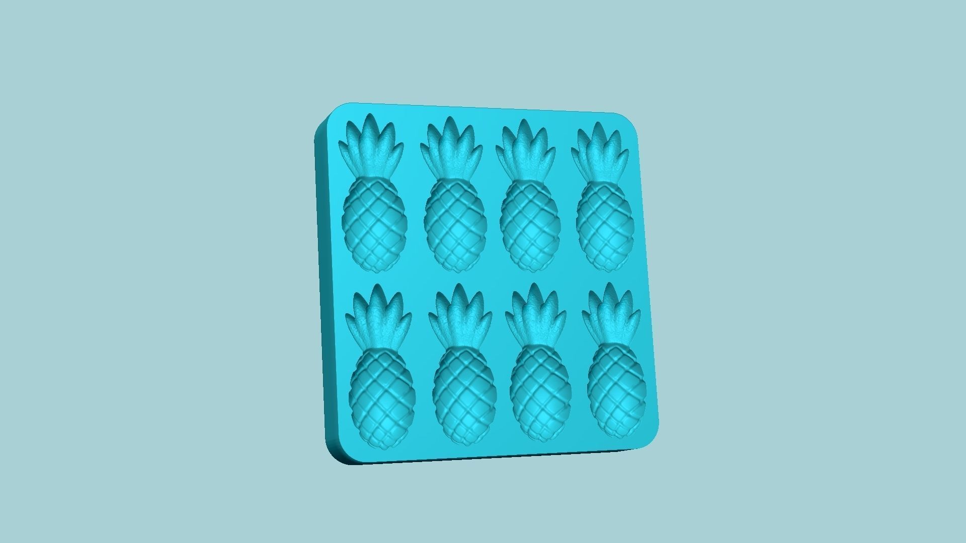 Jelly Candy Molding Pineapple - Gummy Mould 3D print model_6