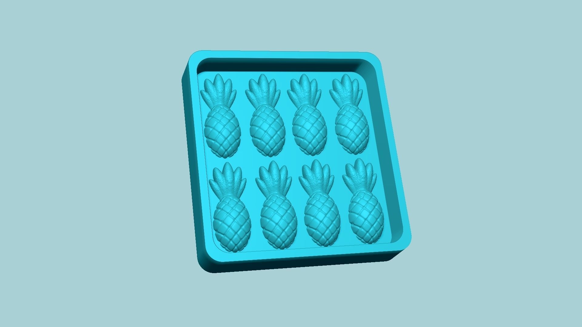 Jelly Candy Molding Pineapple - Gummy Mould 3D print model_7