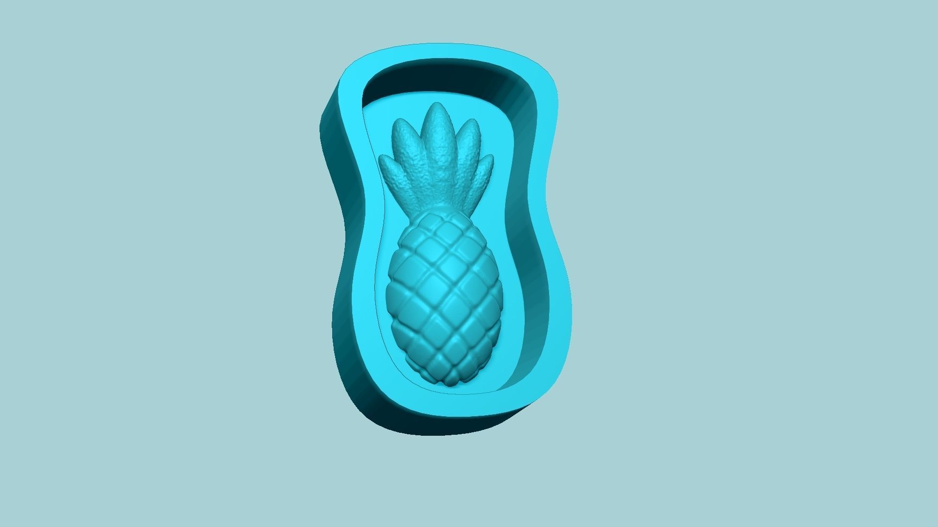Jelly Candy Molding Pineapple - Gummy Mould 3D print model_5
