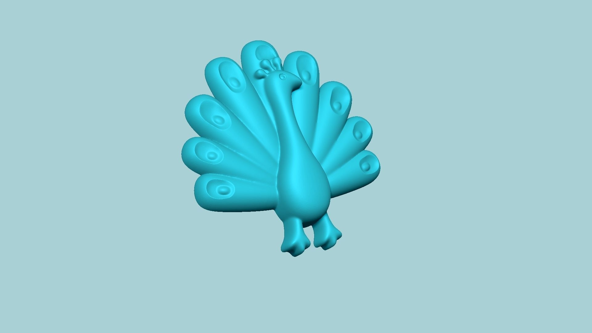 Jelly Candy Molding Peacock - Gummy Mould 3D print model_3