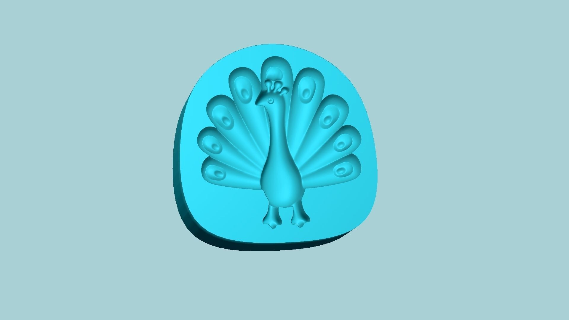 Jelly Candy Molding Peacock - Gummy Mould 3D print model_4
