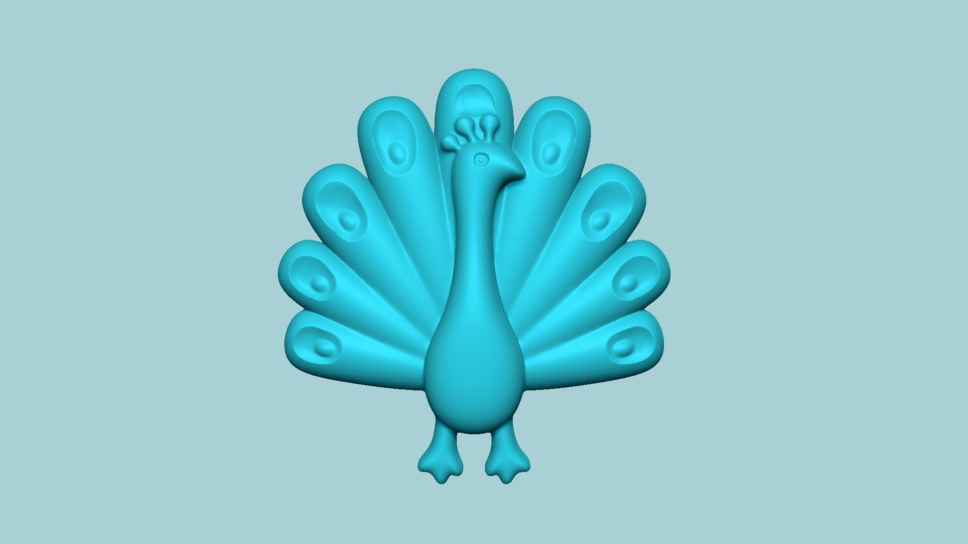 Jelly Candy Molding Peacock - Gummy Mould 3D print model_2