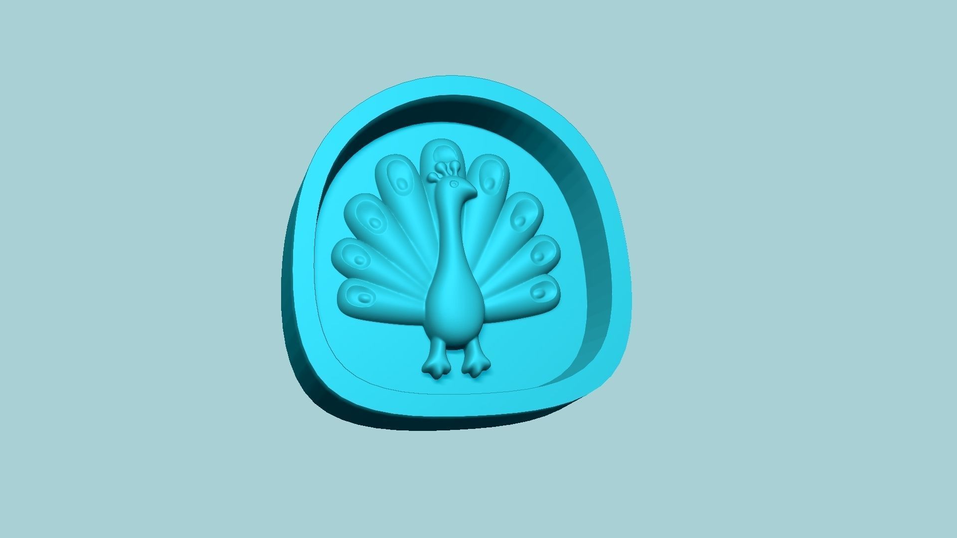 Jelly Candy Molding Peacock - Gummy Mould 3D print model_5