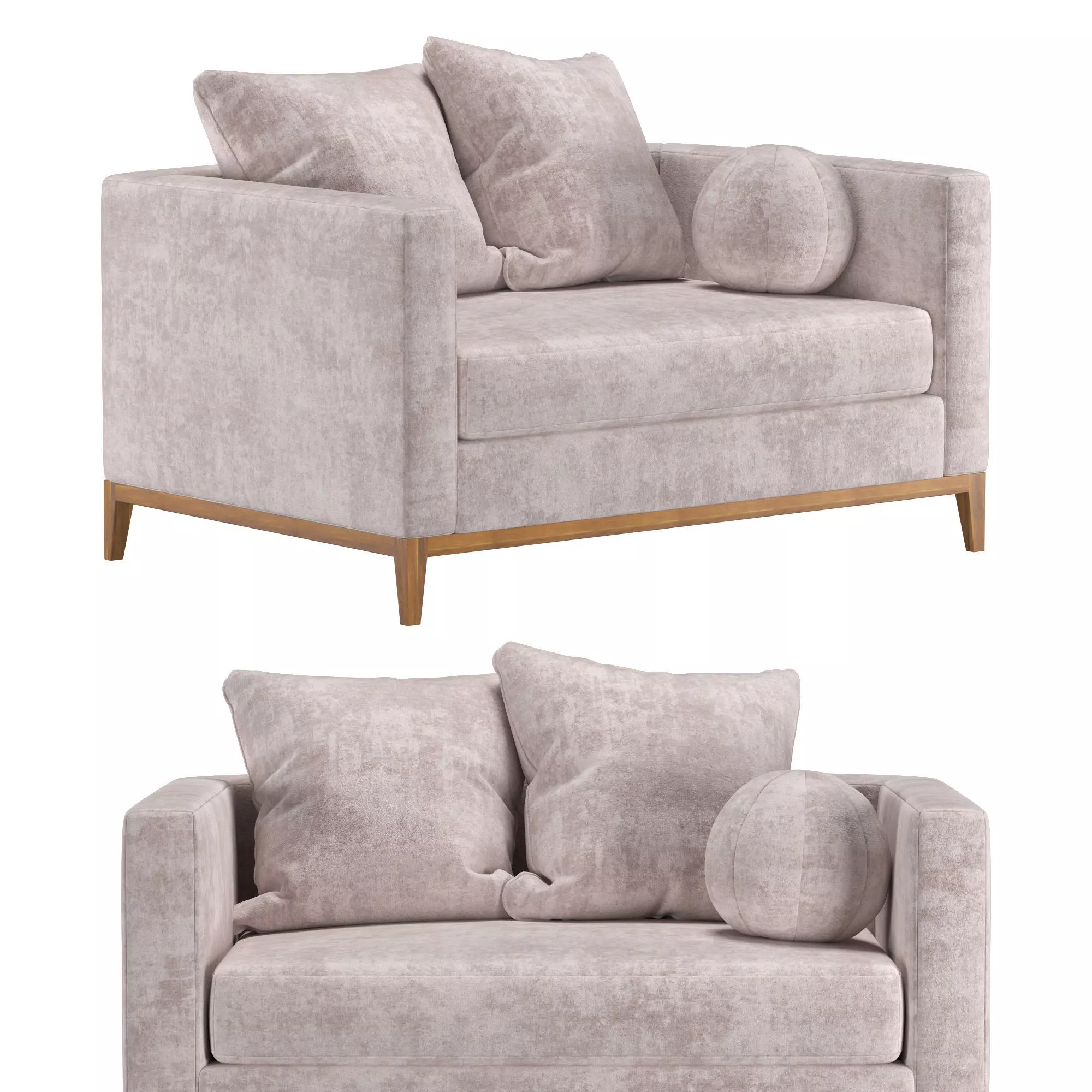 Zoey Cuddle Chair 7838 3D model