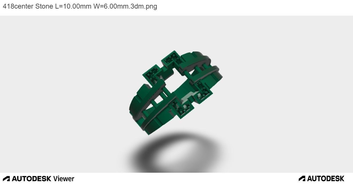 Men Ring With Emerald Cut Center Stone 3D print model_4