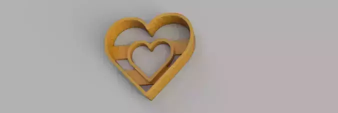  SET 5 COOKIE CUTTER 3D print model heart