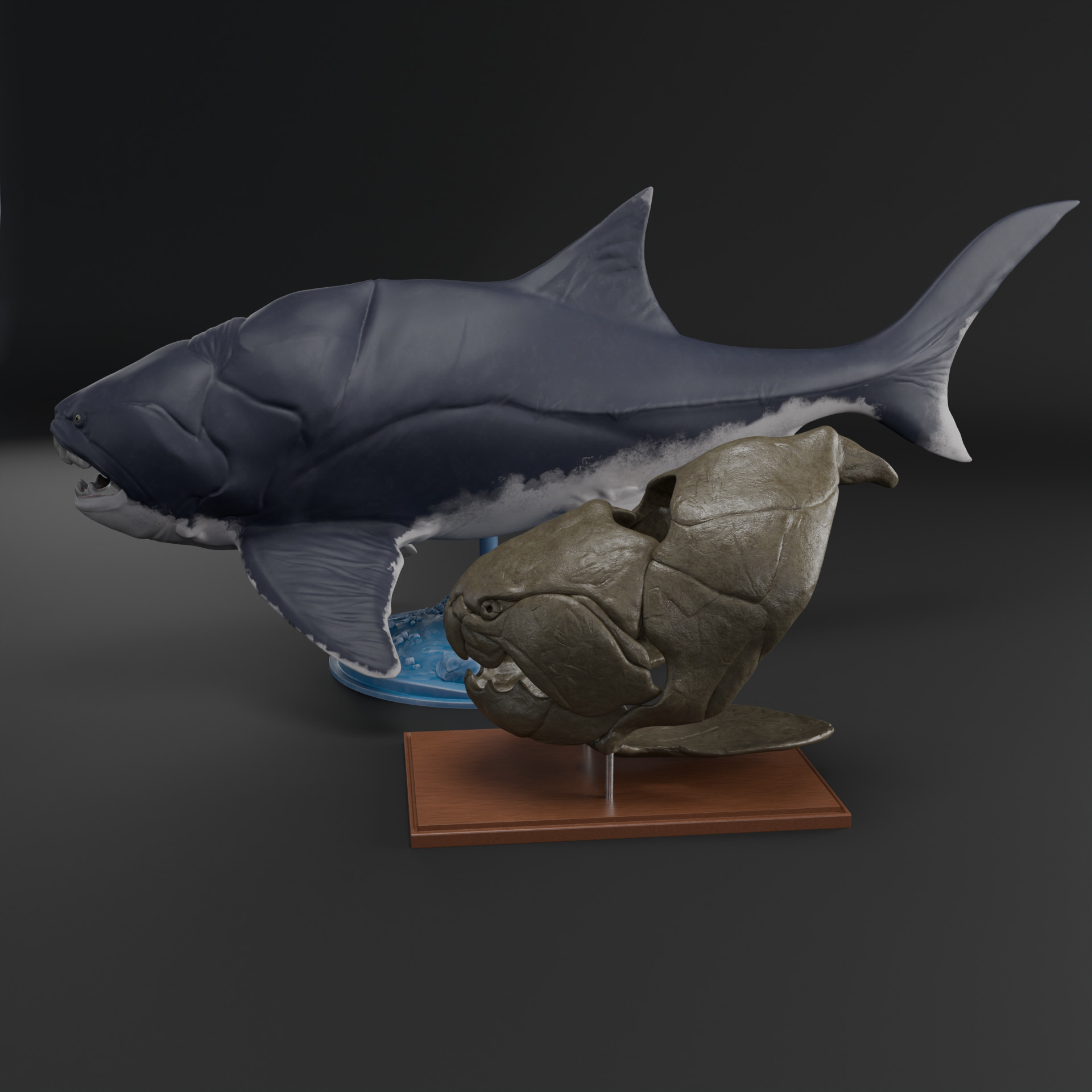 Dunkleosteus skull 3D print model_19