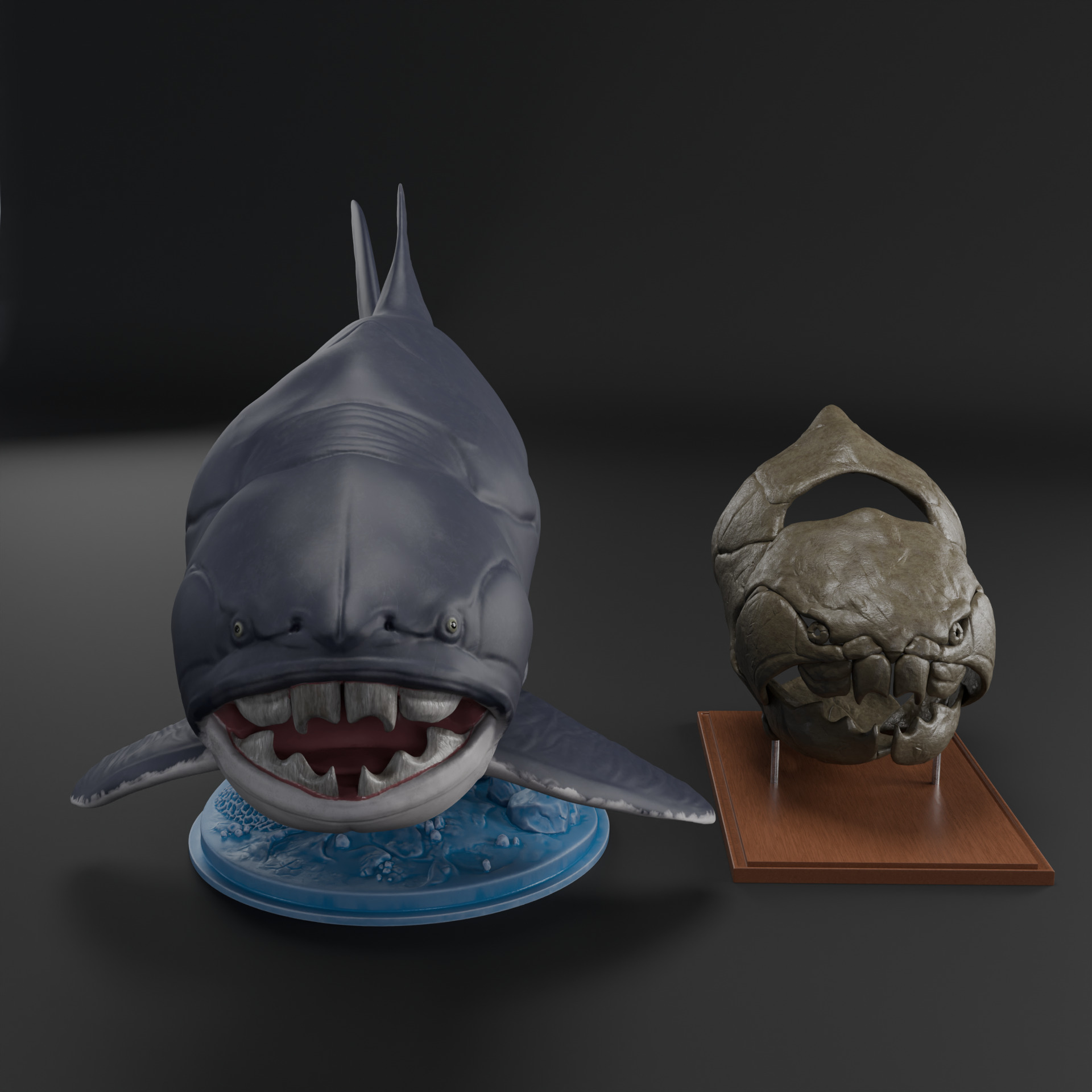 Dunkleosteus skull 3D print model_17