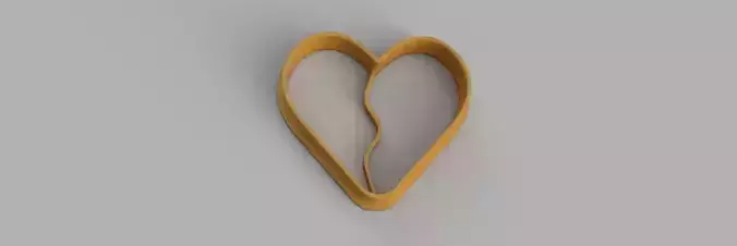 SET 5 COOKIE CUTTER 3D print model heart