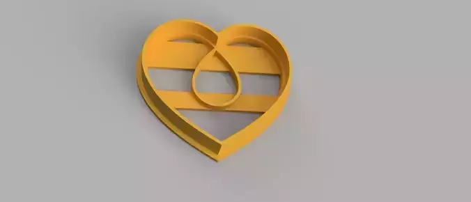SET 3 COOKIE CUTTER 3D print model heart