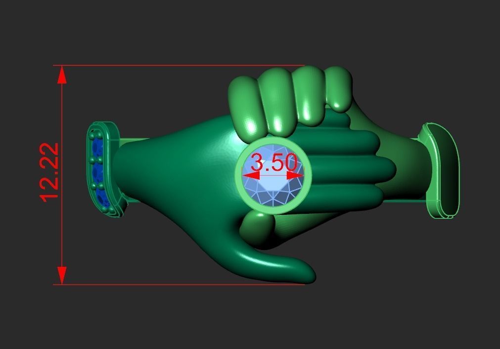 AN UNUSUAL RING FOR THE BRIDE Printable Model 3D print model_2