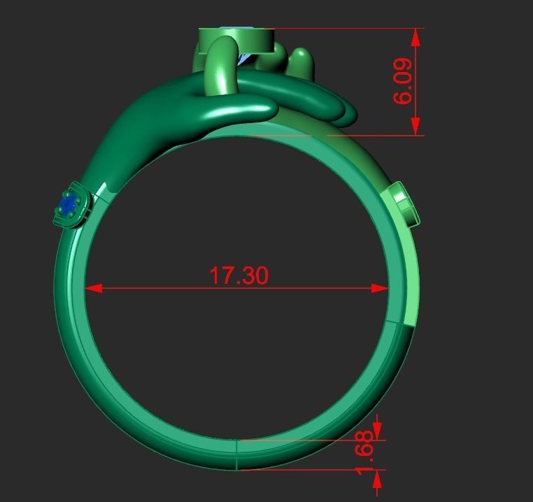 AN UNUSUAL RING FOR THE BRIDE Printable Model 3D print model_1