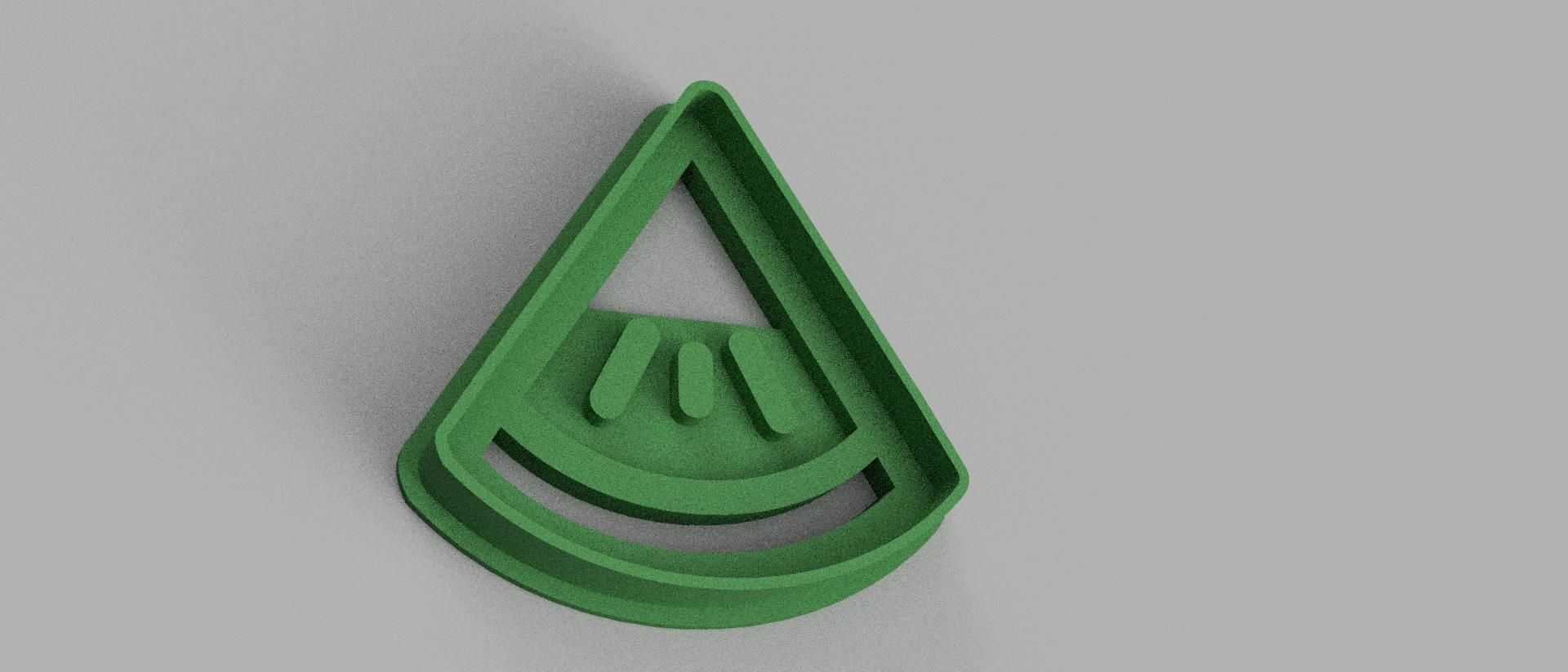 SET 4 COOKIE CUTTER 3D print model watermelon 3D print model_1