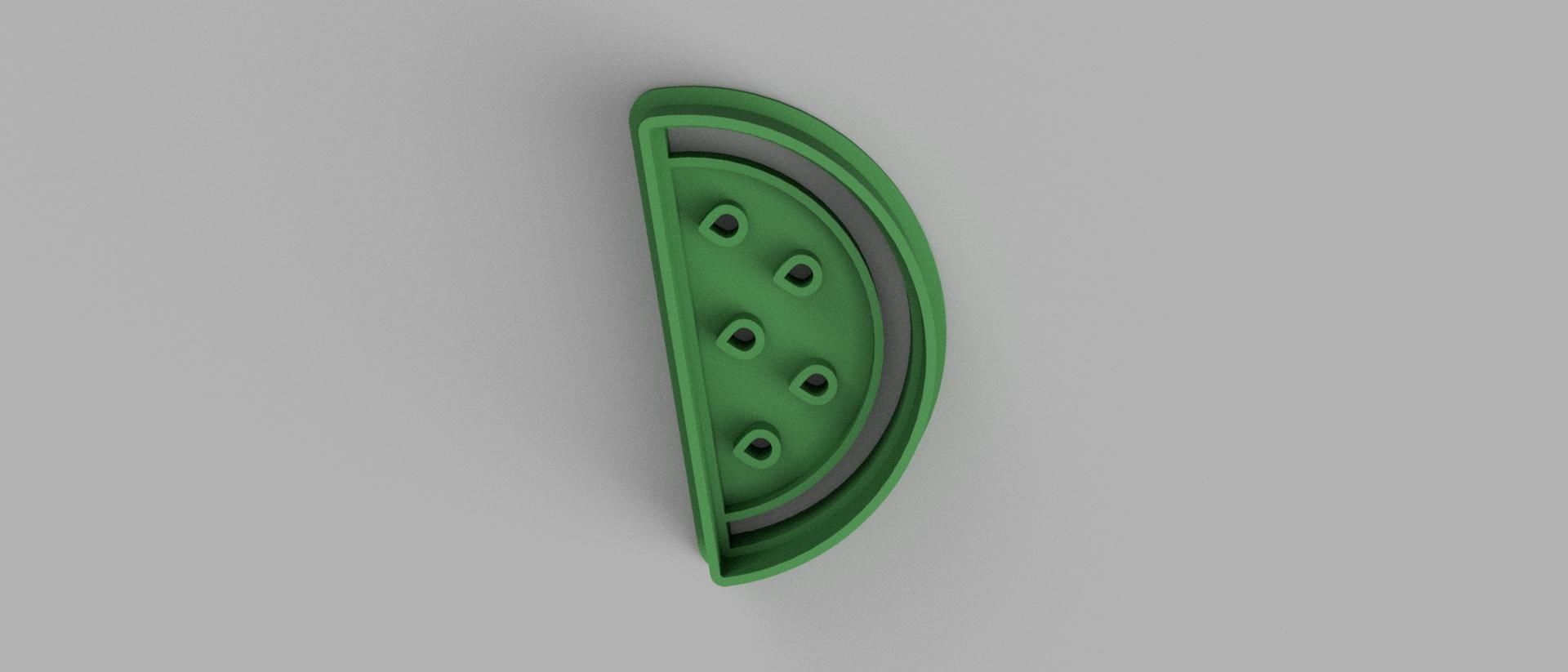 SET 4 COOKIE CUTTER 3D print model watermelon 3D print model_2