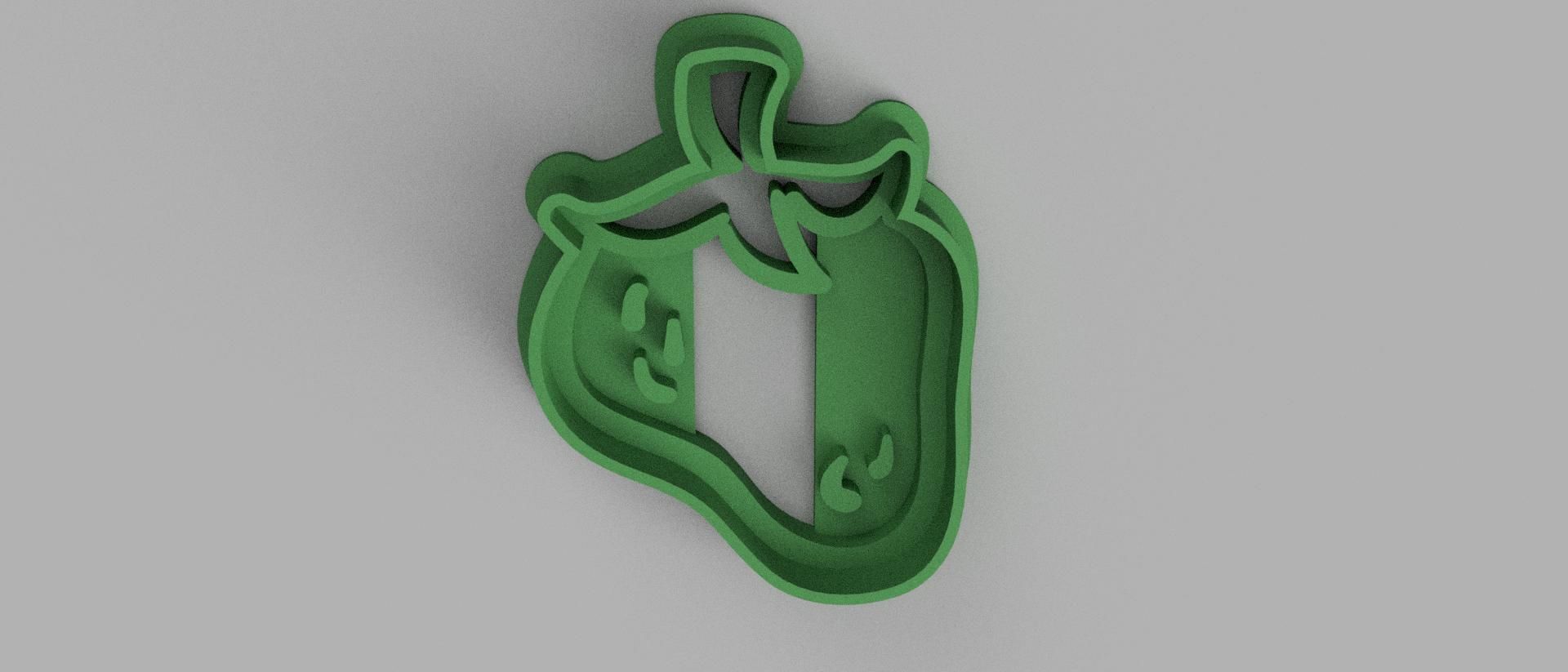 SET 6 COOKIE CUTTER 3D print model strawberry 3D print model_1