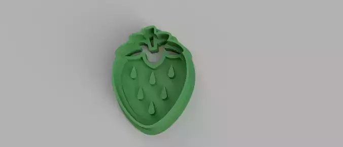 SET 6 COOKIE CUTTER 3D print model strawberry