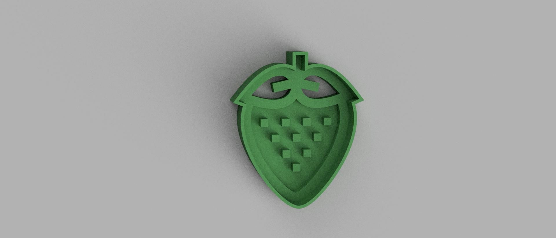 SET 5 COOKIE CUTTER 3D print model strawberry 3D print model_3