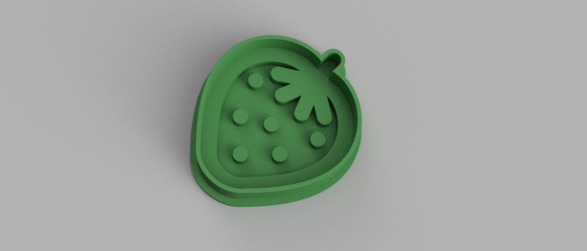 SET 5 COOKIE CUTTER 3D print model strawberry 3D print model_4