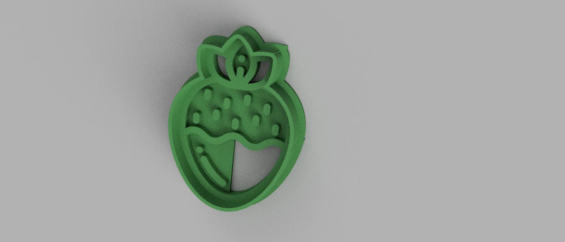SET 5 COOKIE CUTTER 3D print model strawberry 3D print model_2