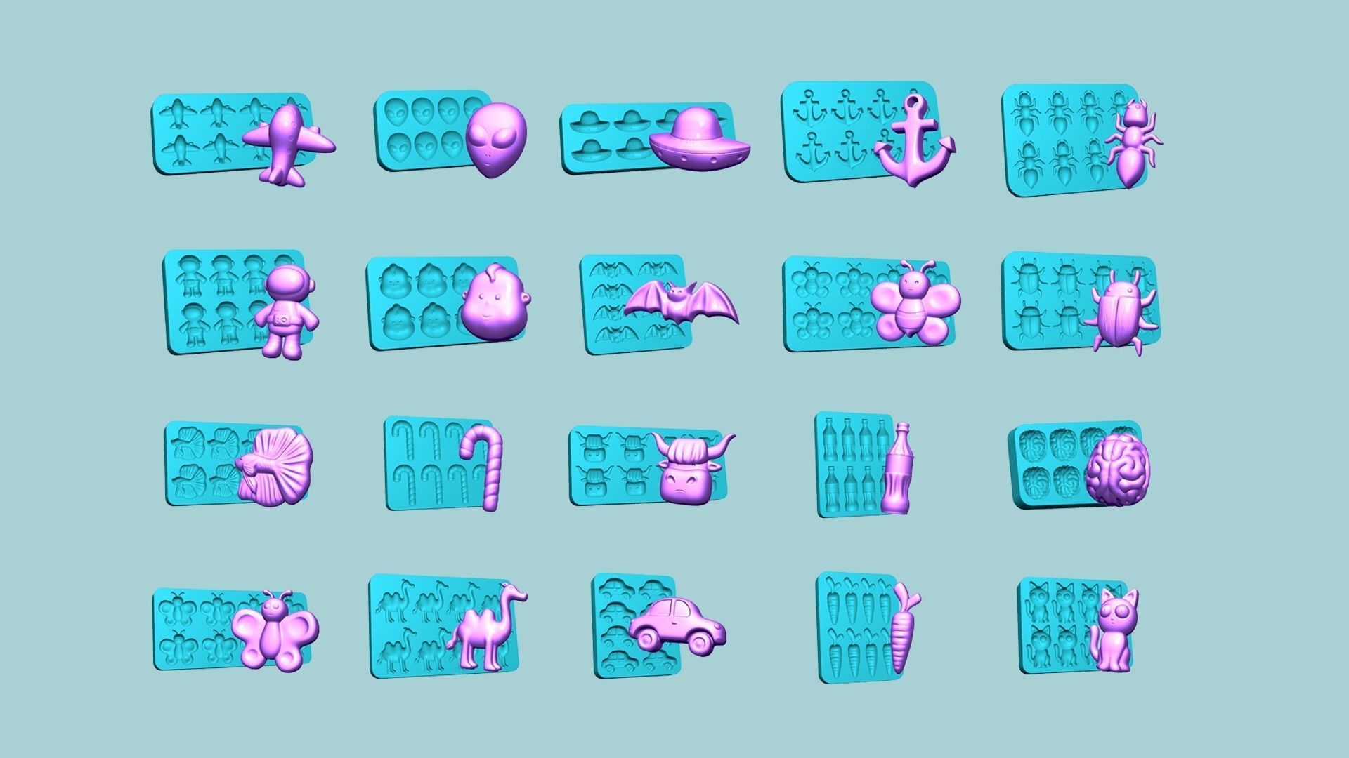 102 Jelly Candy Moldings Collection - Gummy Mould _3