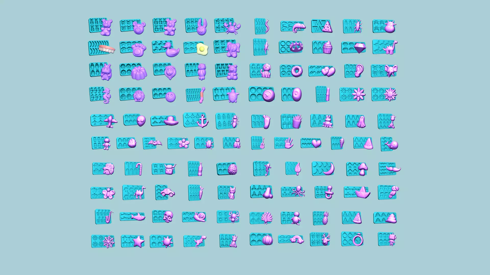 102 Jelly Candy Moldings Collection - Gummy Mould _0