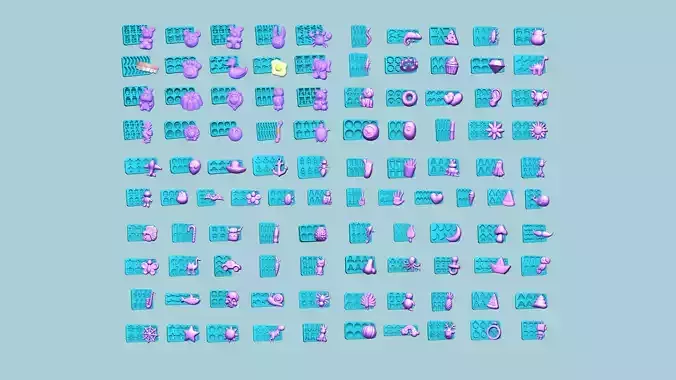 102 Jelly Candy Moldings Collection - Gummy Mould 