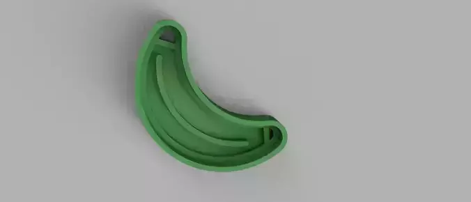 SET 5 COOKIE CUTTER 3D print model banana