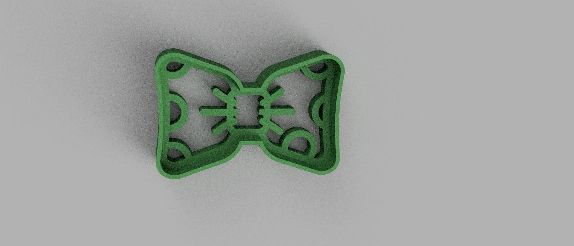 SET 4 COOKIE CUTTER 3D print model Bow Tie Balloon 3D print model_1