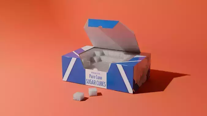 Lowpoly SugarCubes Box