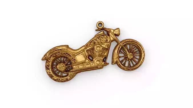 Motorcycle pendant -01 printable jewelry  3D print model