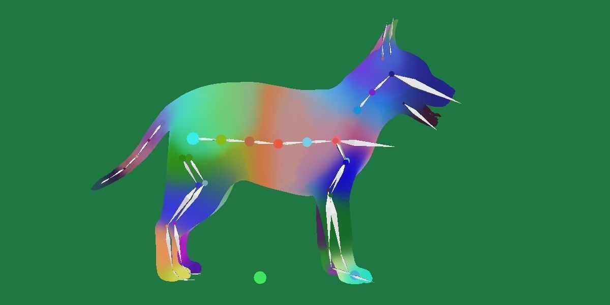 German Shepherd Puppy Dog Low-poly 3D model_20