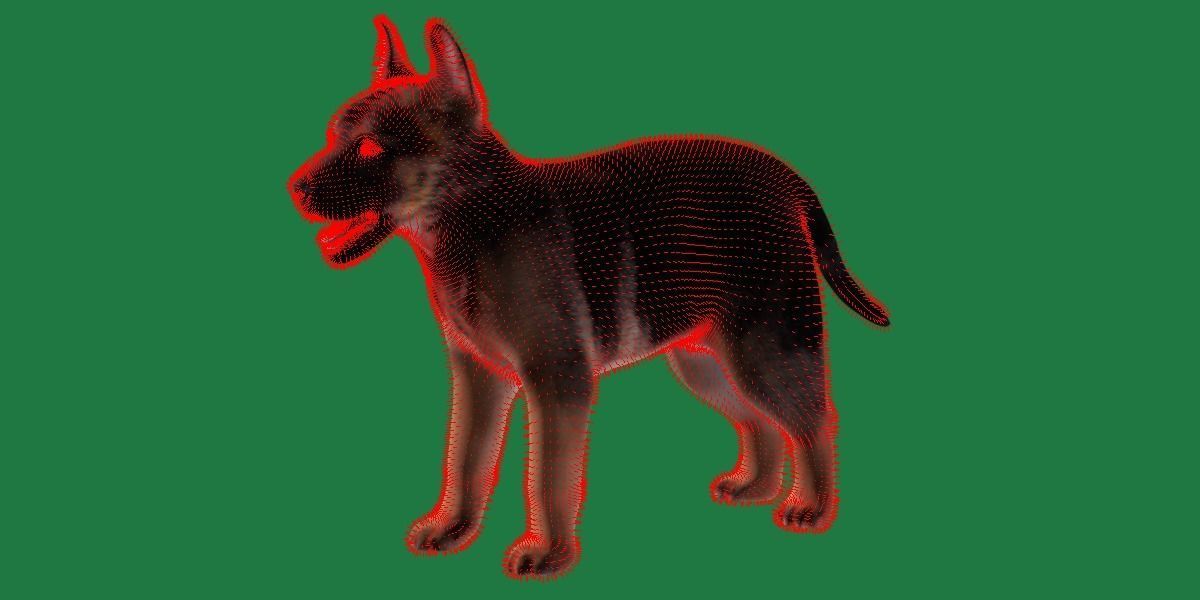 German Shepherd Puppy Dog Low-poly 3D model_10
