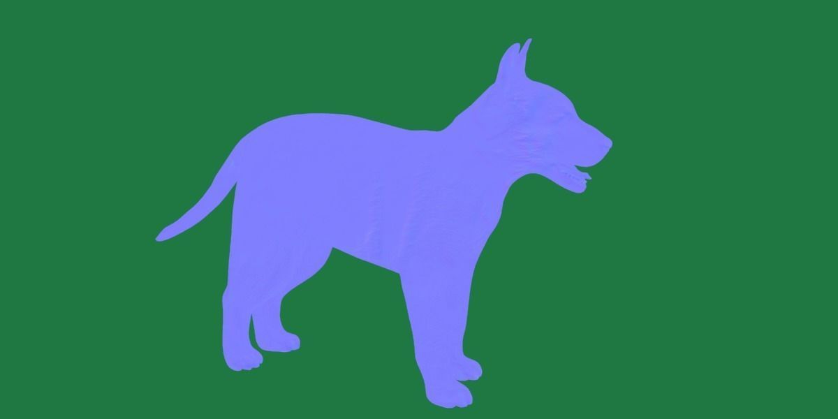 German Shepherd Puppy Dog Low-poly 3D model_3