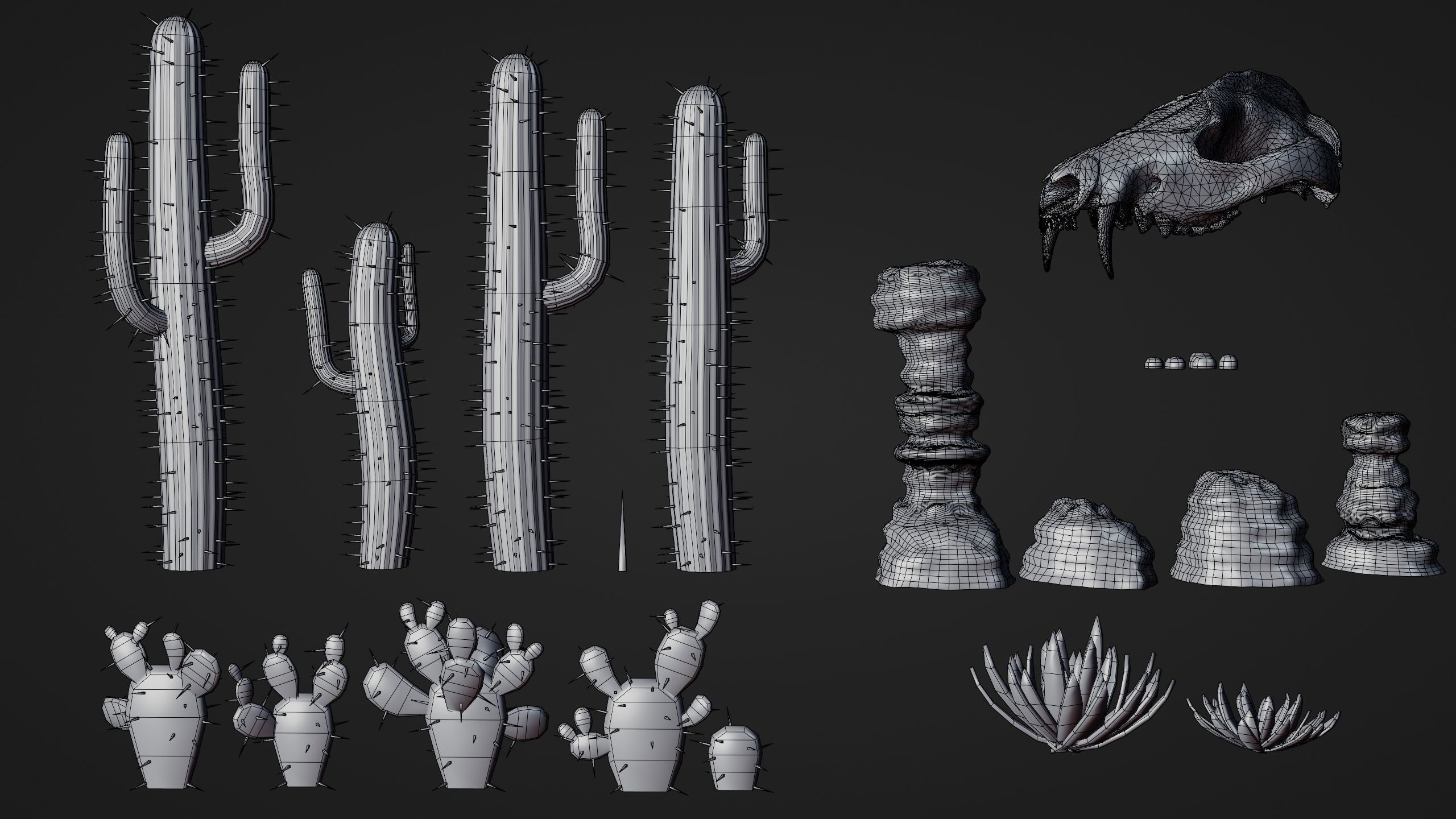 Stylized Desert Environment 3D model_8