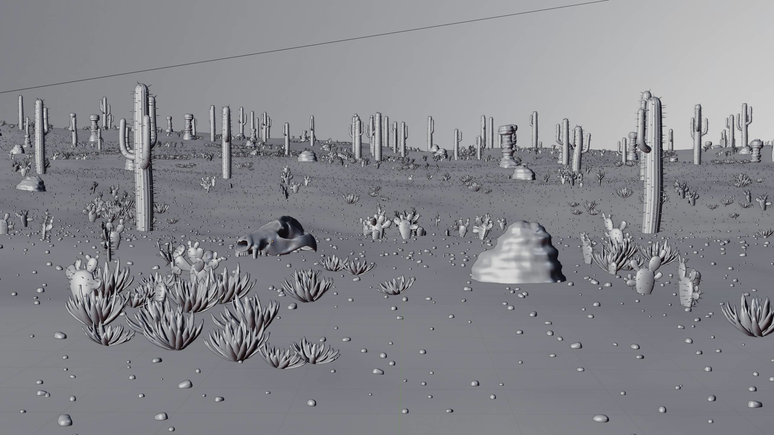 Stylized Desert Environment 3D model_9