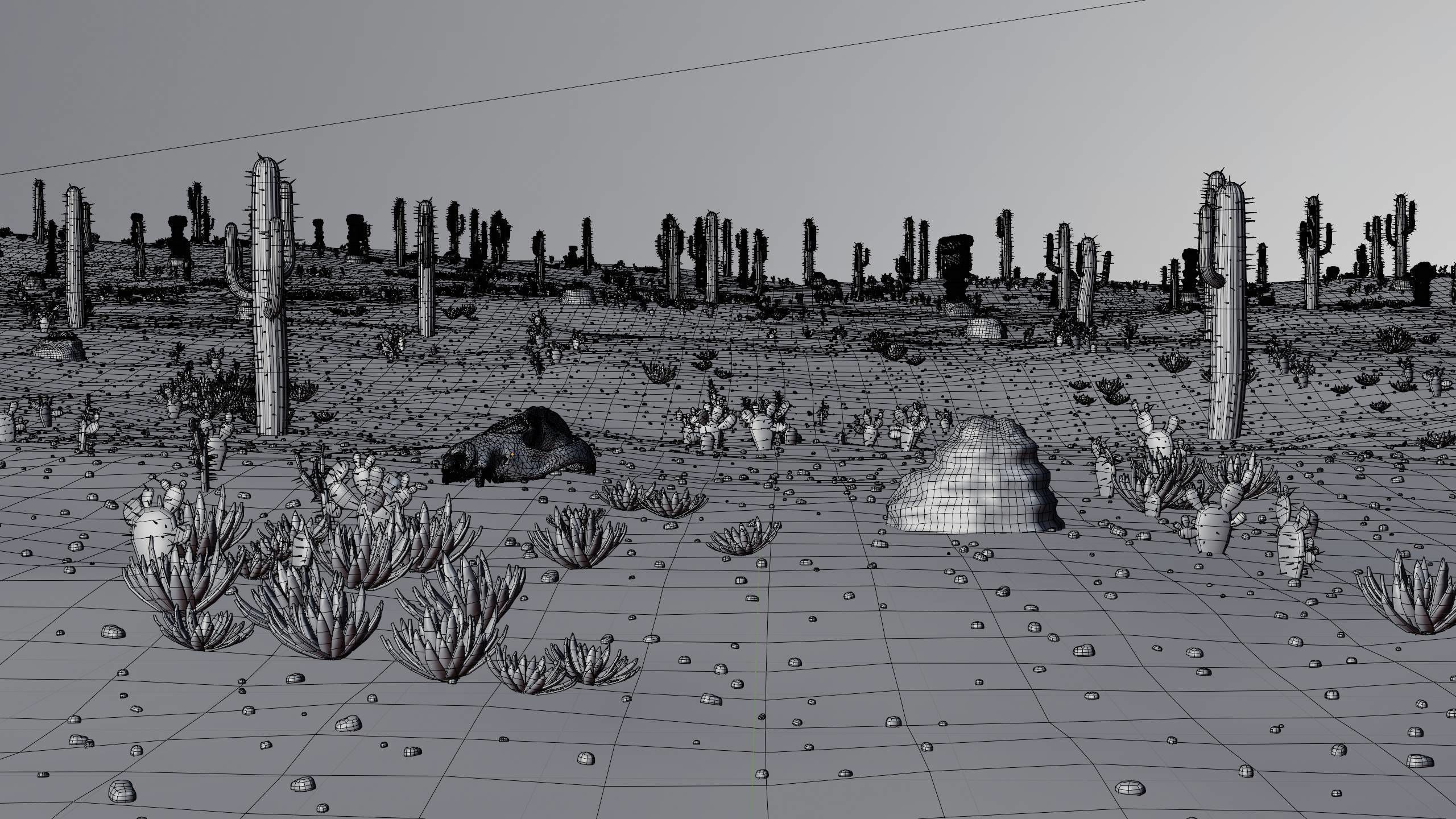 Stylized Desert Environment 3D model_10